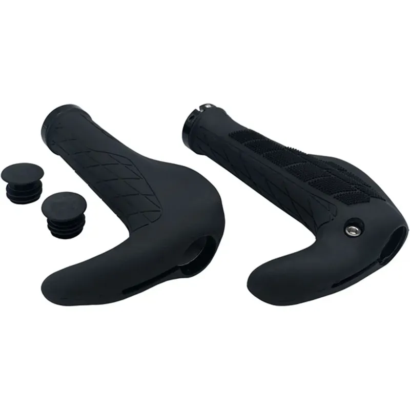 M Part Ergo Comfort Grips w/Bar End in Black
