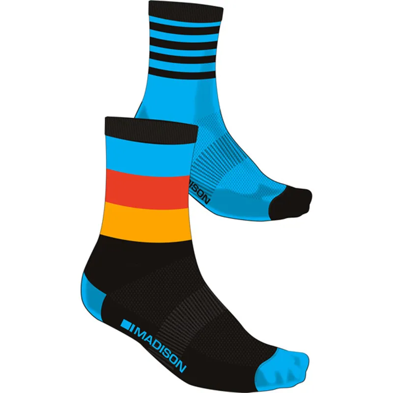 Madison Sportive 2 Pack Mid Socks in Blue