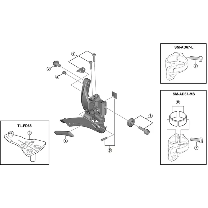 Shimano Workshop FD-6800 Cable Fix Point in Black-1
